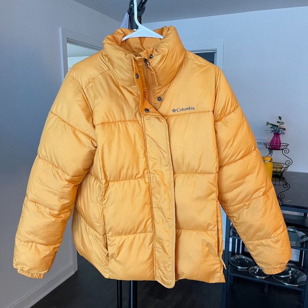 Columbia Water Resistant Yellow Puffer Jacket